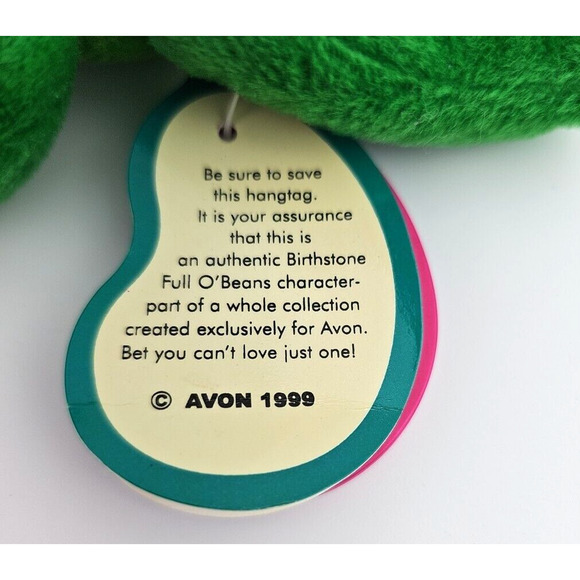 Avon Tad The Frog March 1999 Vintage Full O' Bean Bag 8 in Plush Stuffed Animal - Picture 6 of 9